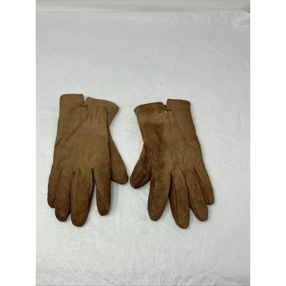 Cabela's Leather Driving Gloves Insulated Thinsulate Womens S Brown